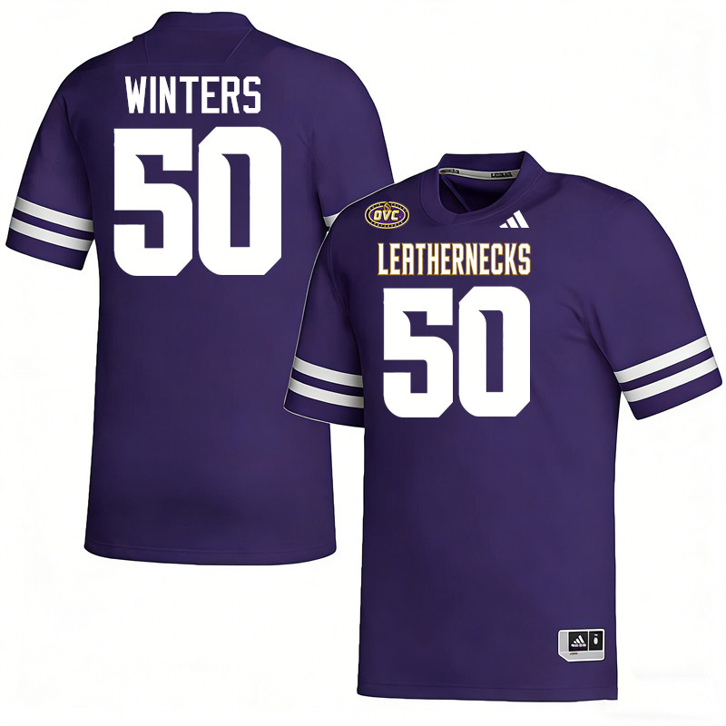 Western Illinois Leathernecks #50 Frank Winters College Football Jerseys,Uniforms-Purple